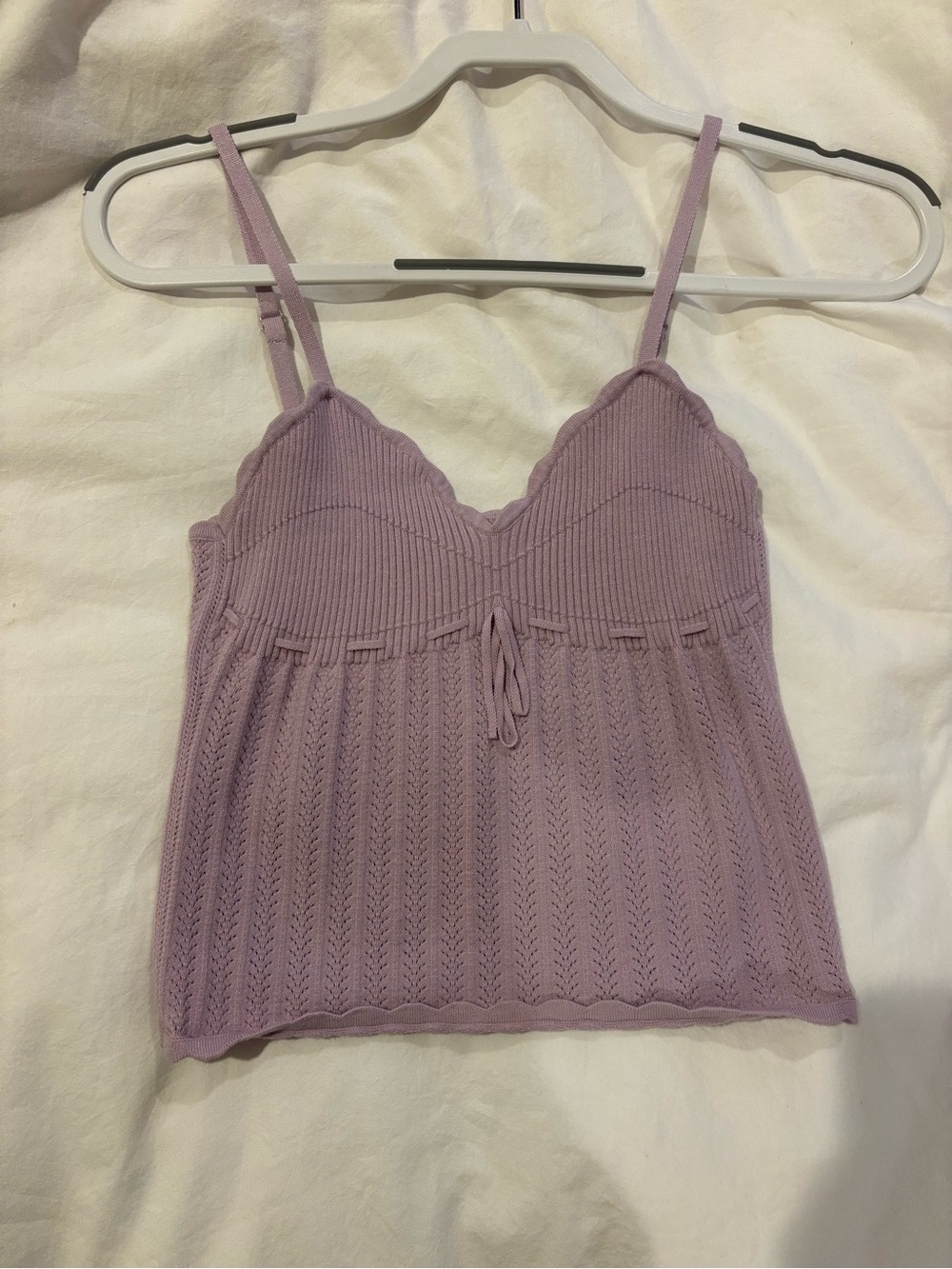 Wilfred Lavender Knit Scallop-Edge Cami